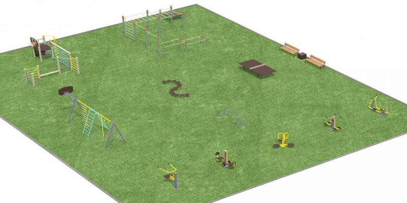 Дизайн проект спортплощадки разновозрастной  в Архангельске