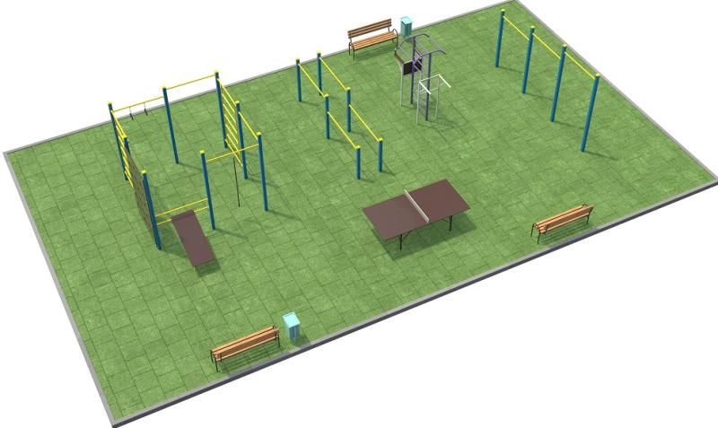 Проект спортплощадки 170 метров в Архангельске в Архангельске