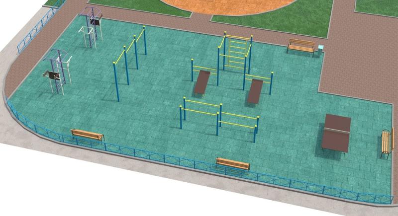 Проект спортивной площадки с столом теннисным в Архангельске