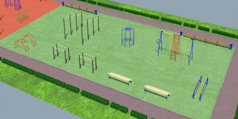 Проект детско-спортивной площадки для школы - детсада в Архангельске
