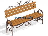 Лавочка кованная МАФ 1606 в Архангельске