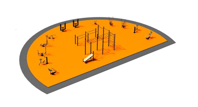 Дизайн проект спортплощадки Полукруглая в Архангельске