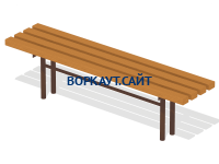 Лавочка без спинки МАФ 1601 в Архангельске