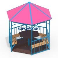 Беседка со столом, лавками и полом МАФ 4123 в Архангельске