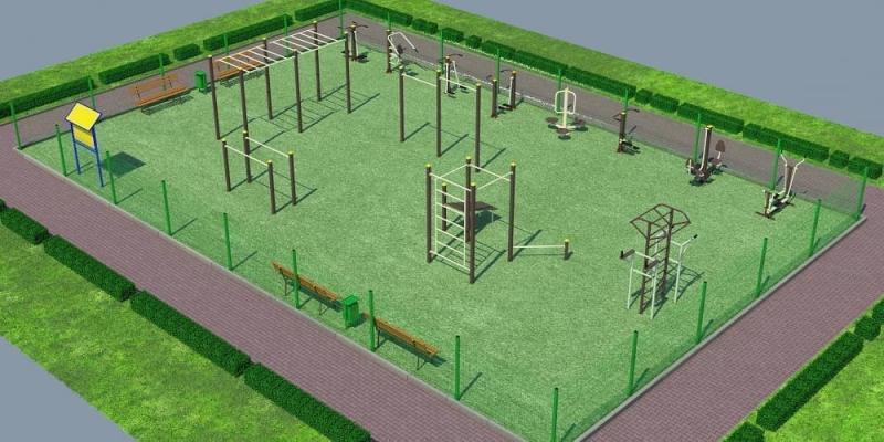 Проект спортивной воркаут площадки с уличными тренажерами - 1467400 рублей в Архангельске