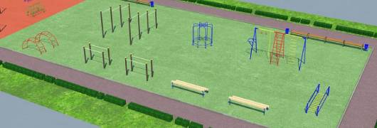 Проект детско-спортивной площадки для школы - детсада в Архангельске