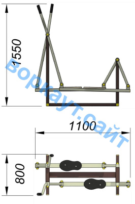 Уличный тренажер "Лыжник" УТ 008 в Архангельске