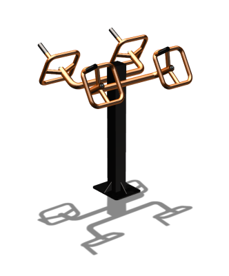 Уличный тренажер  "Штурвал двойной"  УТ201 в Архангельске