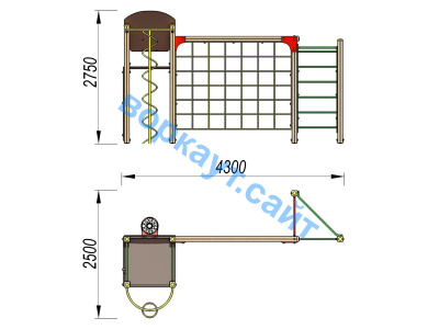 Детский спортивный комплекс Игровой ДСК 3111 в Архангельске Детский спортивный комплекс Игровой ДСК 3111 в Архангельске