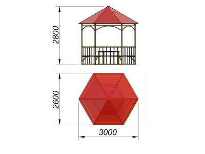 Беседка со столом и лавками МАФ 4121 в Архангельске