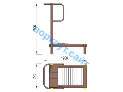 Уличный тренажер Беговая дорожка УТ 009 в Архангельске