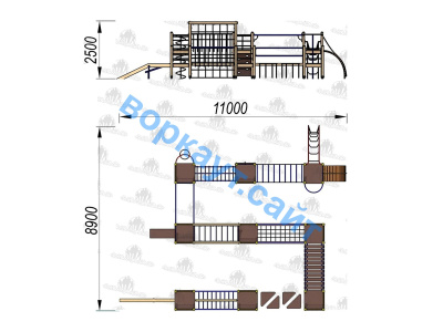 Детский спортивный комплекс Полоса препятствий ДСК 3116 в Архангельске