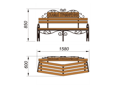 Скамья примирения МАФ 1610 в Архангельске