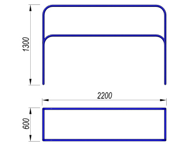 Брусья разновысокие МАФ 3531 в Архангельске