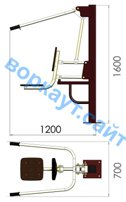 Уличный тренажер "Тяга сверху" УТ 001 в Архангельске