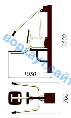 Уличный тренажер "Жим от груди" УТ 002 в Архангельске