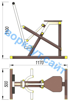 Уличный тренажер "Наездник " УТ 006 в Архангельске