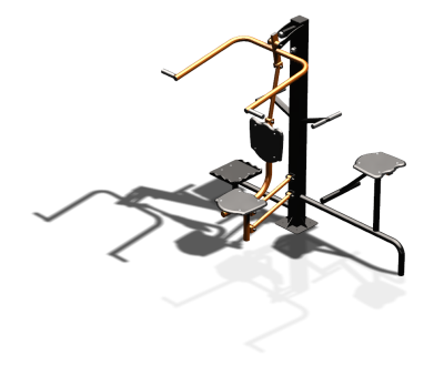 Уличный тренажер "Верхняя тяга Твистер стоя Твистер сидя" УТ336 в Архангельске