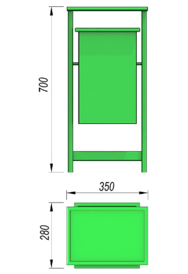 Урна с крышкой МАФ 1631 в Архангельске Урна с крышкой МАФ 1631 в Архангельске