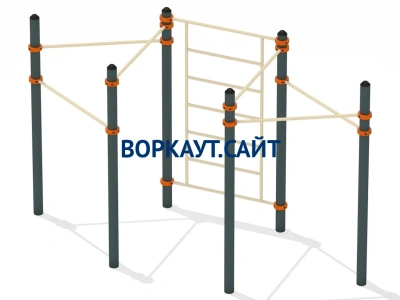 Воркаут турник разноуровневый с шведской стенкой ВС-25 в Архангельске