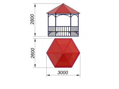 Беседка с лавками МАФ 4120 в Архангельске