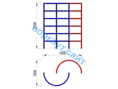 Шведская стенка полукруглая ДСК 3503 в Архангельске